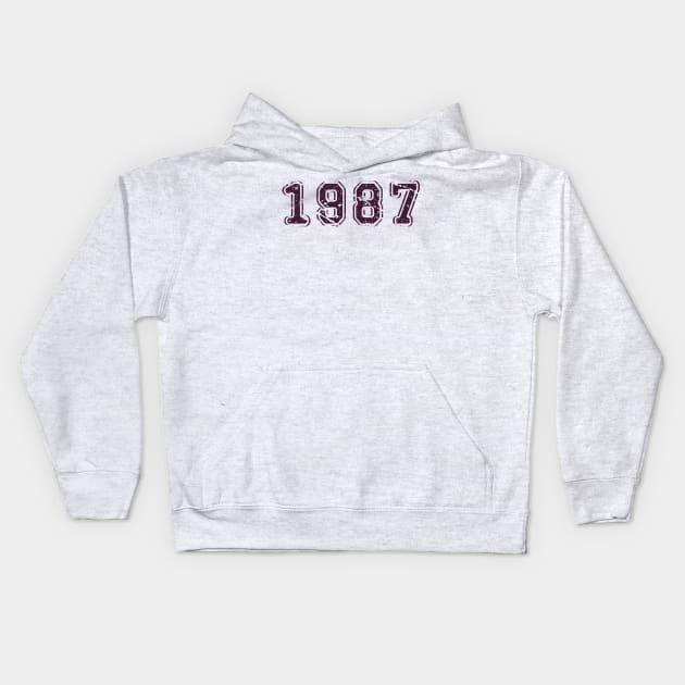 1987 Kids Hoodie by Myartstor 